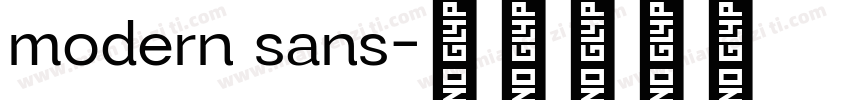 modern sans字体转换